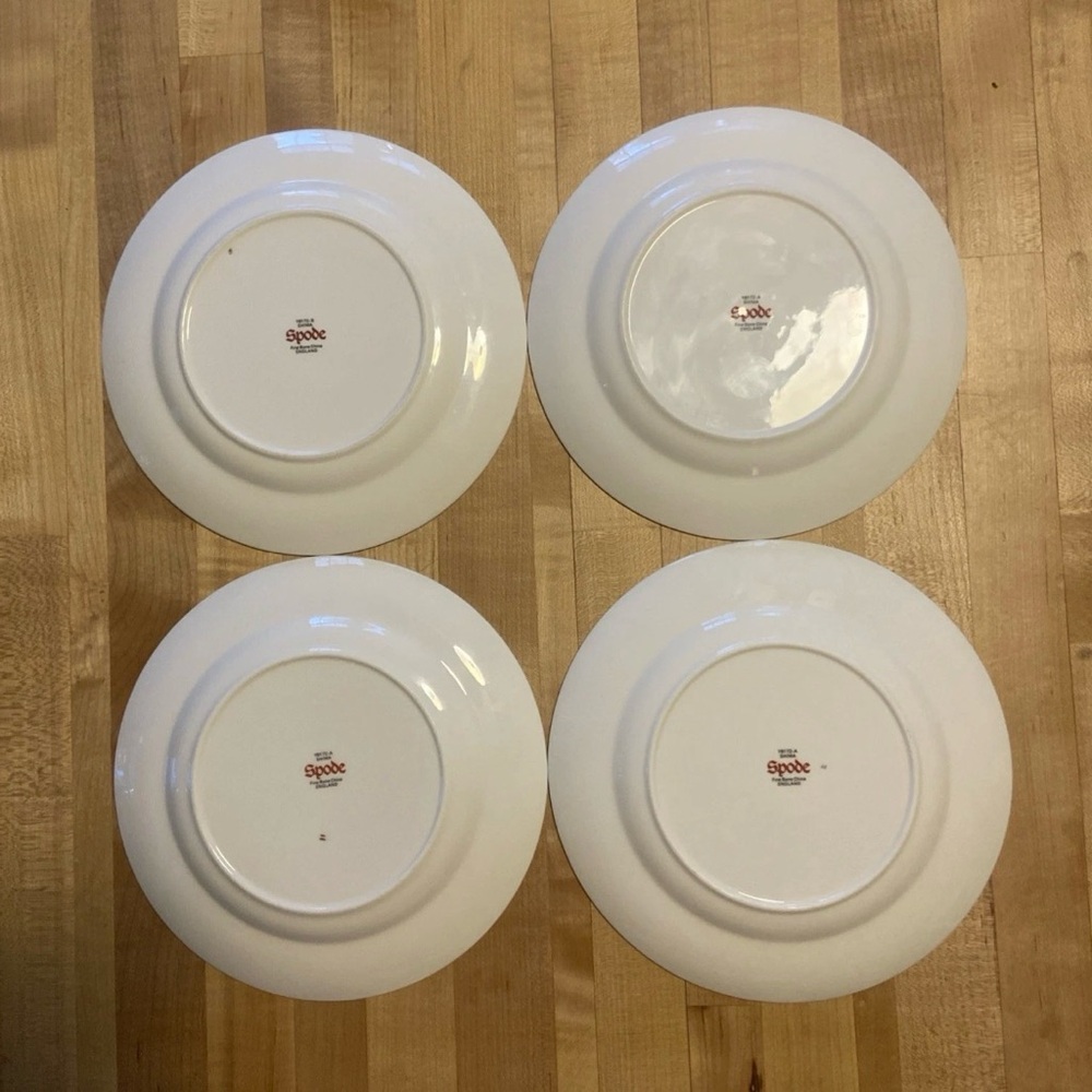 Set of 4 Spode Shima Bone China Luncheon Plates 9 1/4 Y8172-D - Picture 8 of 8